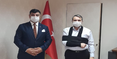 Anavatan partisinden  Kaymakam Esen'e ziyaret