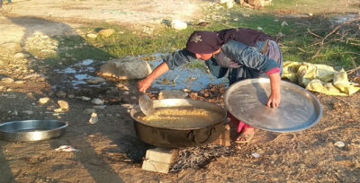 Anaz, köy halkına iftar verdi
