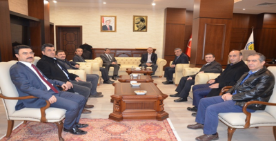 Bakanlık heyeti Harran üniversite rektörünü ziyaret etti