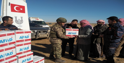 Barış Pınarı Harekat Bölgesine İnsani Yardımlar Devam Ediyor