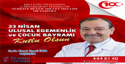 Başhekim İnan'dan 23 Nisan'dan Mesajı