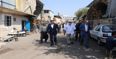 Başkan Baydilli'den Oduncu Pazarına Geçmiş Olsun Ziyareti