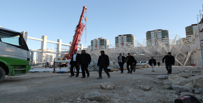 Başkan Çiftçi, Fuar Merkezi İnşaatında İncelemelerde Bulundu 