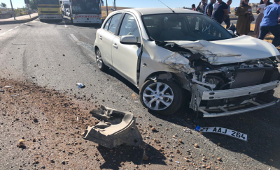 Birecik'te Trafik Kazası, 2 Yaralı