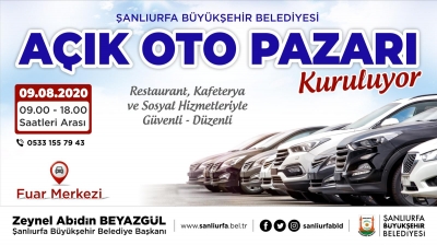 BÜYÜKŞEHİR BELEDİYESİ ŞANLIURFA'NIN EN BÜYÜK AÇIK OTO PAZARINI KURUYOR