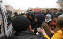 Büyükşehir önünde halk otobüs kazası, 1 yaralı