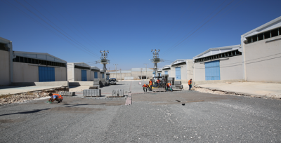 Büyükşehir'den Meslek Sitesi Yollarına Kilitliparke