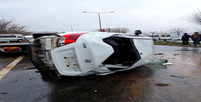 Çevre yolunda kaza, 1 yaralı