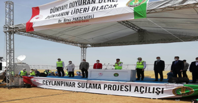 Ceylanpınar'da 60 bin hektar suyla buluştu