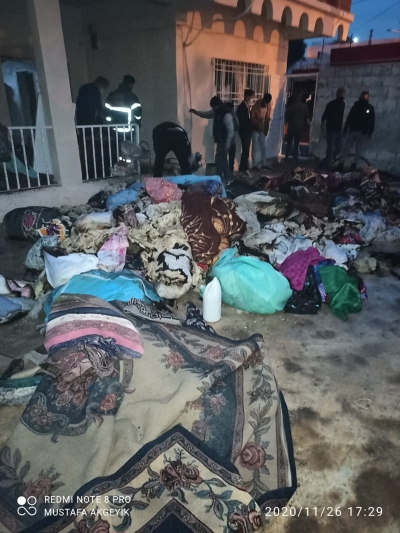 Ceylanpınar'da ev yandı