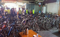 Ciğercide bisikletçiler renkli görüntüler oluşturdu