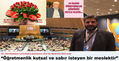 Çin / Pekin Büyükelçisi Önen'den Öğretmenler Günü mesajı;