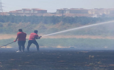 Cumhuriyet Tesisleri yakınlarında yangın!