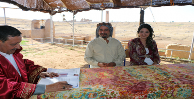 Doktorlar Harran'da yöresel kıyafetlerle nikah kıydı