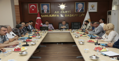 Ekinci teşkilat üyelerine yapılan çalışmaları anlattı