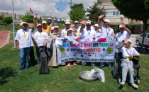 Engelliler" Her birimiz ayrı bir renk hepimiz Türkiye'yiz" sloganı ile yol çıktılar