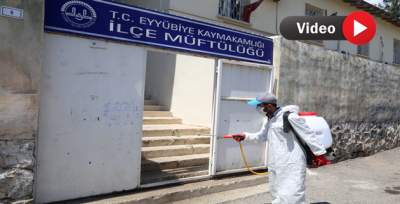Eyyübiye Belediyesi Dezenfekte Çalışmalarını Sürdürüyor