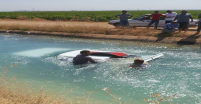 Eyyübiye'de Araç Kanal Uçtu