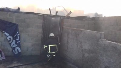 Eyyübiye'de Evin Odunluğunda Yangın Çıktı