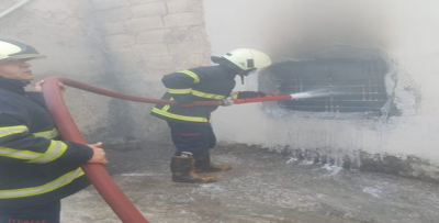 Eyyübiye'de odunlukta yangın