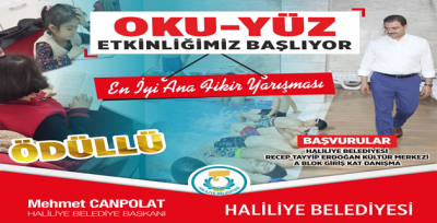 Haliliye Belediyesi'nden Ödüllü Kitap Okuma Yarışması