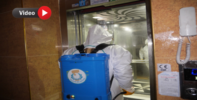 Haliliye'de Tüm Apartman Girişleri Dezenfekte Edildi