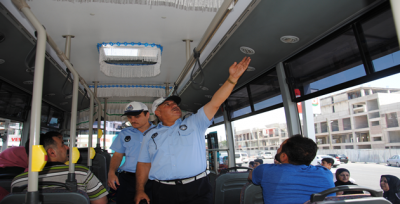 Halk otobüslerinde klima denetimi yapıldı