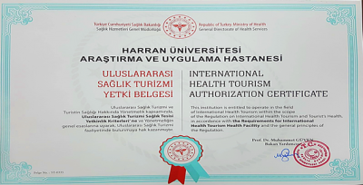 HRÜ'e Uluslararası Sağlık Turizmi Yetki Belgesi Verildi