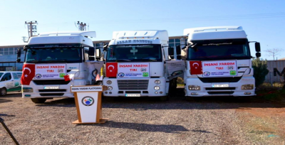 İdlib'e 3 tır insani yardım malzemesi gönderildi