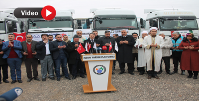 İdlip'e 4 Elazığ'a 1 Tır İnsanı Yarım Malzemesi Gönderildi