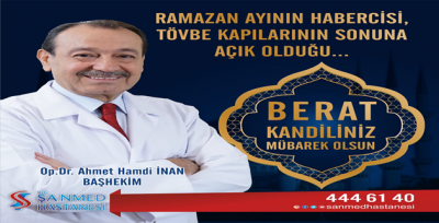 İnan'dan Berat Kandil Mesajı