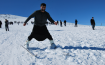 Karacadağ'da kayak keyfi