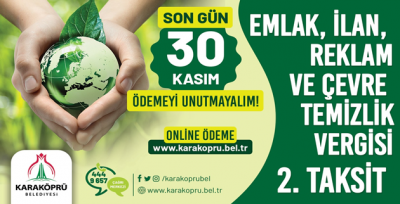 Karaköprü Belediyesinden Vergi Uyarısı