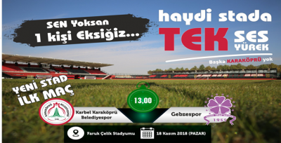 Karaköprü Yeni Statta İlk Galibiyeti İstiyor