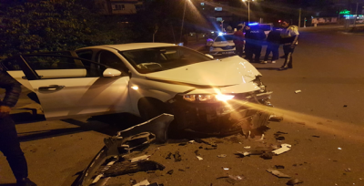 Karaköprü'de Yayaya Çarpmamak İçin Kaza Yaptı