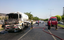 Karaköpür'de LPG tankeri alev aldı