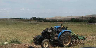 Kaza Yapan Traktörün Sürücüsü Feci Şekilde Can Verdi