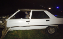 Köy yolunda trafik kazası, 1 yaralı