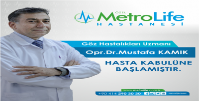Metrolife Hastanesi Göz Polikliniğinde Kamık Hasta Kabulüne Başlamıştır.