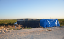 Mevsimlik işçiler çadırları kurdu