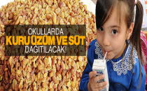 Okullarda 3 gün süt 2 gün kuru üzüm dağıtılacak