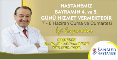 Özel Şanmed Hastanesi 4. ve 5. Günler Poliklinikler Hizmet Verecek