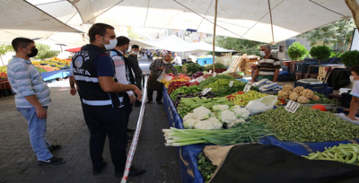 Pazar Yerlerinde 'Salgın' Denetimleri Sürüyor