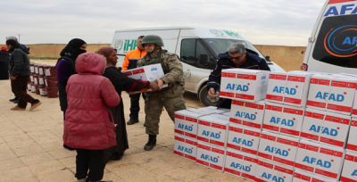 Resulayn ve Telabyad'a insani yardımlar devam ediyor
