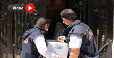 Resulayn'da Gıda Yardımları Evlere Ulaştırılıyor