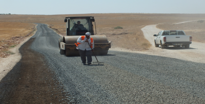 Sakin Şehir Halfeti Kırsalında Asfalt Çalışması