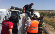 Şanlıurfa- Gaziantep Otobanında kaza, 1 yaralı