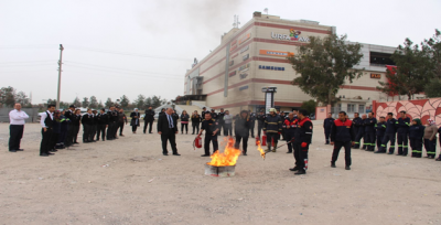 Şanlıurfa İtfaiye Erlerinden Yangın Tatbikatı