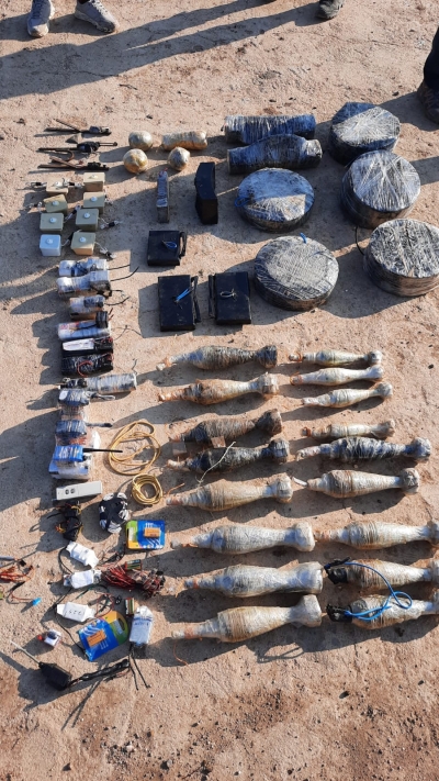 Şanlıurfa sınırında çok sayıda patlayıcı madde ele geçirildi