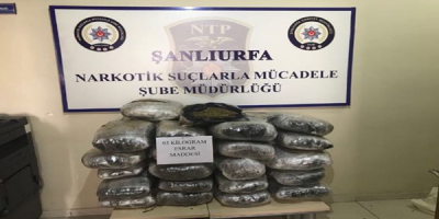 Şanlıurfa'da 93 Kilo Esrar Ele Geçirildi
